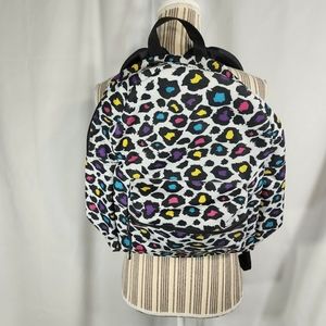 Yak Pak White w/ Multicolored Animal Print Backpack School or Overnight Bag